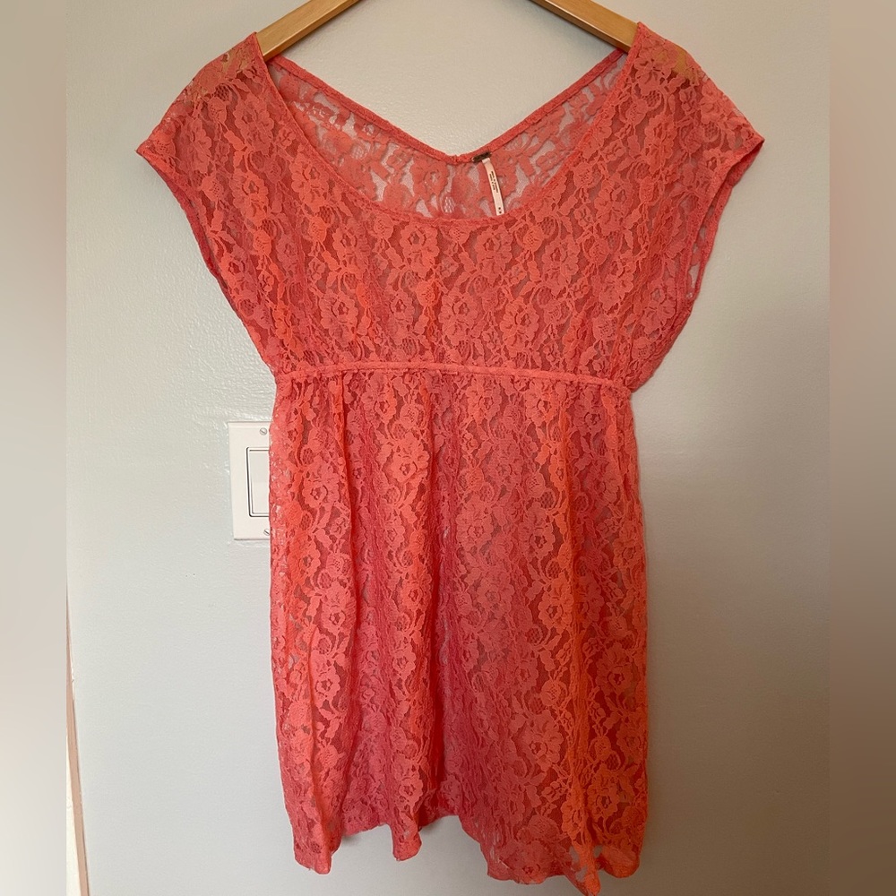 EUC Free People Lace Top sz M